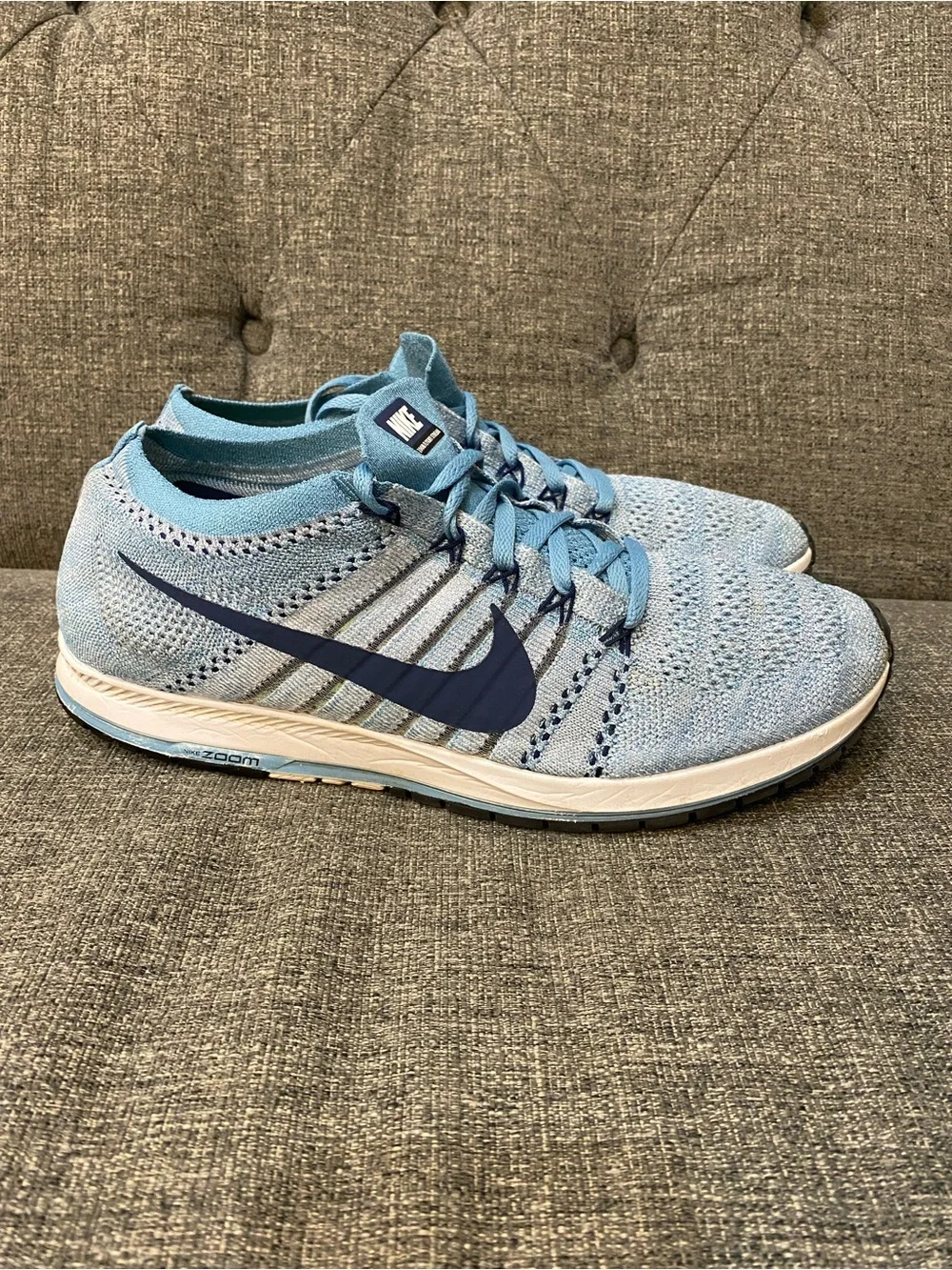Nike Zoom Flyknit Streak Blue Sneakers Men’s Size 11.5